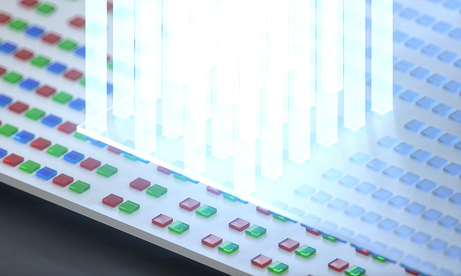 MicroLED 鲜艳明亮的高分辨率显示屏 