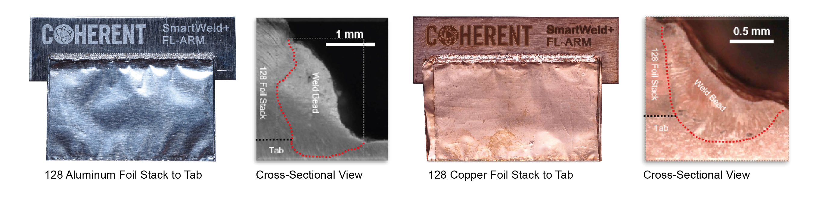 large high-conductivity weld seam