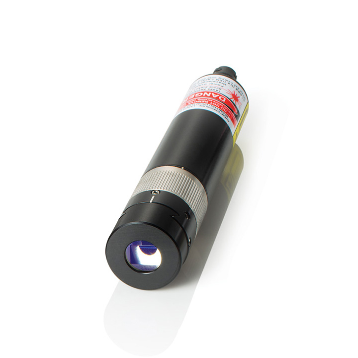 Laser Line Module, Top Hat. 450nm,  10mW. Line with 5° Fan Angle. Analog